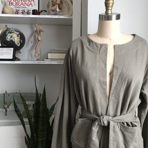 t.la • Pleated Sleeve Belted Jacket